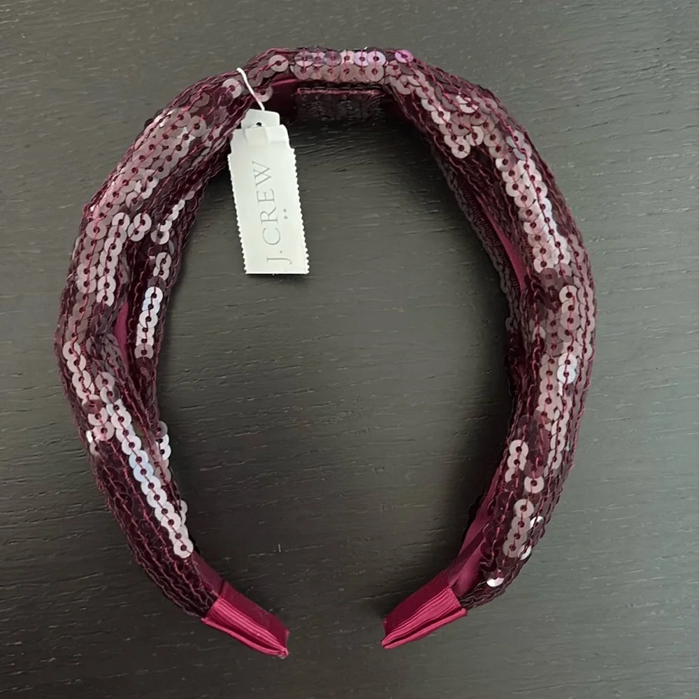 J Crew Sequin wrap knot headband NWT